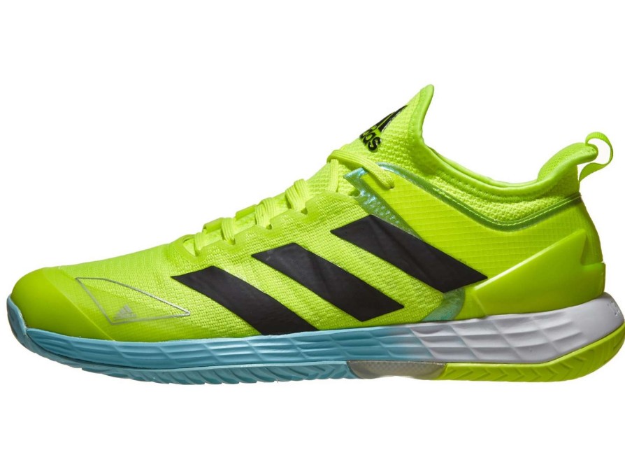 Footwear * | Masters Racket Adidas Adizero Ubersonic 4 Yellow/Black/Sky Men'S Tennis Shoes New Arrival