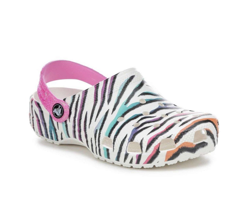 Outdoor And Hiking Sandals * | Girls' Crocs Little Kid & Big Kid Classic Animal Print Clogs