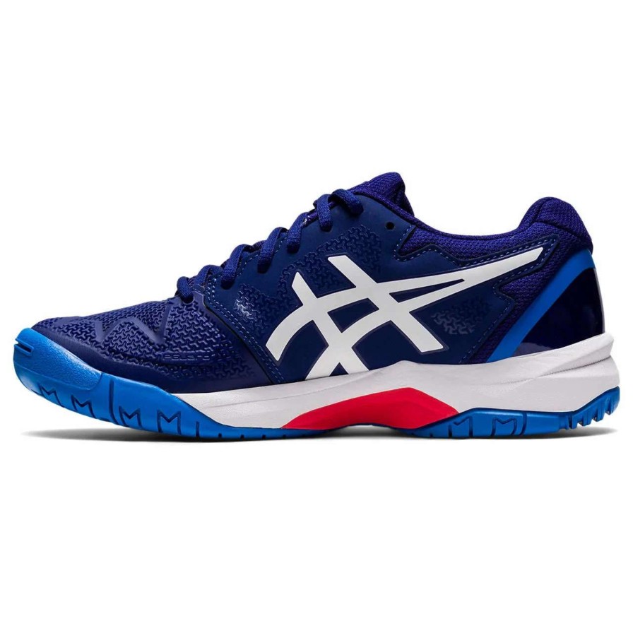 Footwear * | Masters Racket Asics Gel Resolution 8 Gs Dive-Blue/White Junior Tennis Shoes 2022 New Arrival