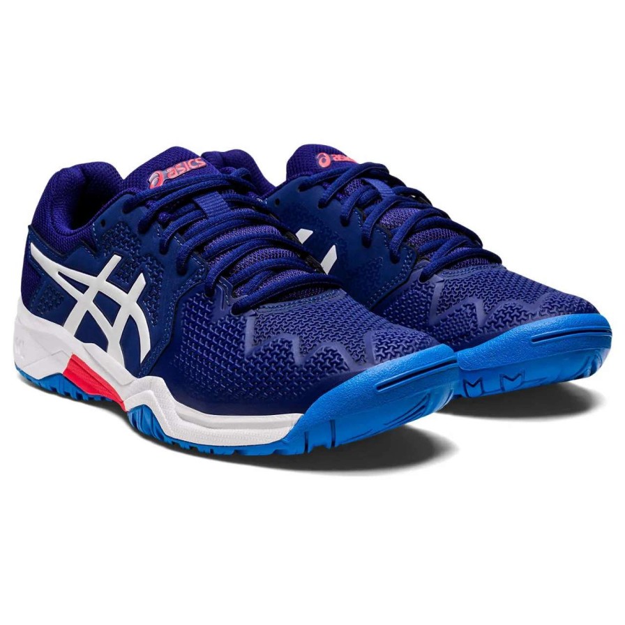 Footwear * | Masters Racket Asics Gel Resolution 8 Gs Dive-Blue/White Junior Tennis Shoes 2022 New Arrival