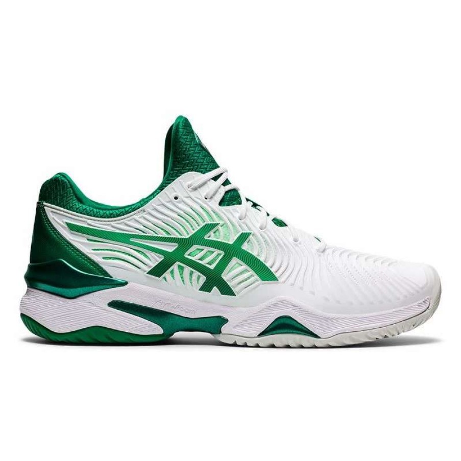 Footwear * | Masters Racket Asics Court Ff Novak White/Green Men'S Tennis Shoe