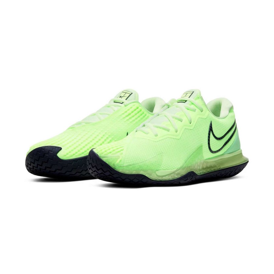 Footwear * | Masters Racket Nike Men'S Air Zoom Vapor Cage 4 Tennis Shoes Ghost Green And Barely Volt