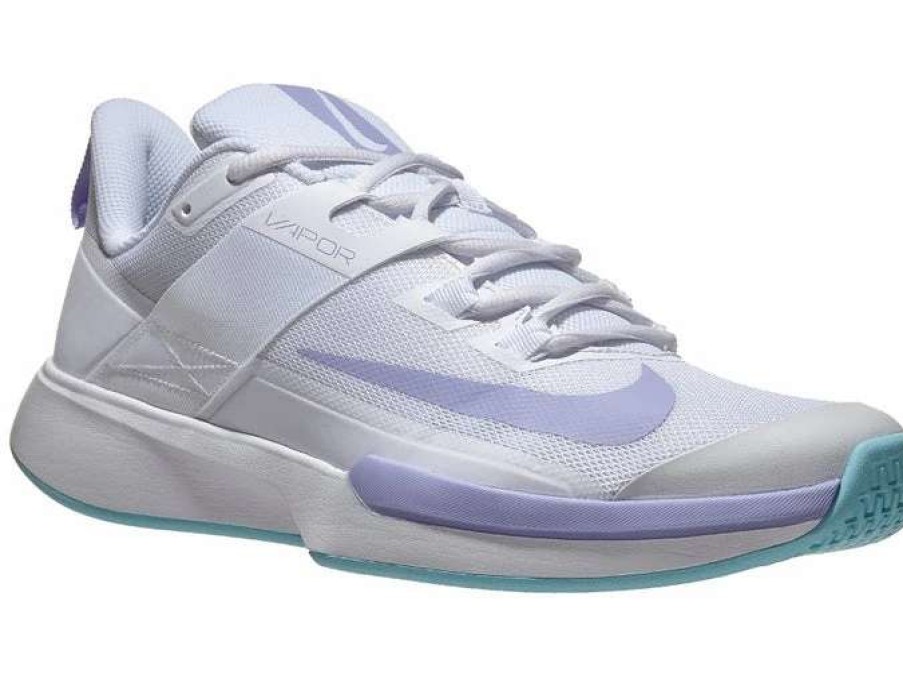 Footwear * | Masters Racket Nike Vapor Lite White/Purple/Silver Women'S Shoe