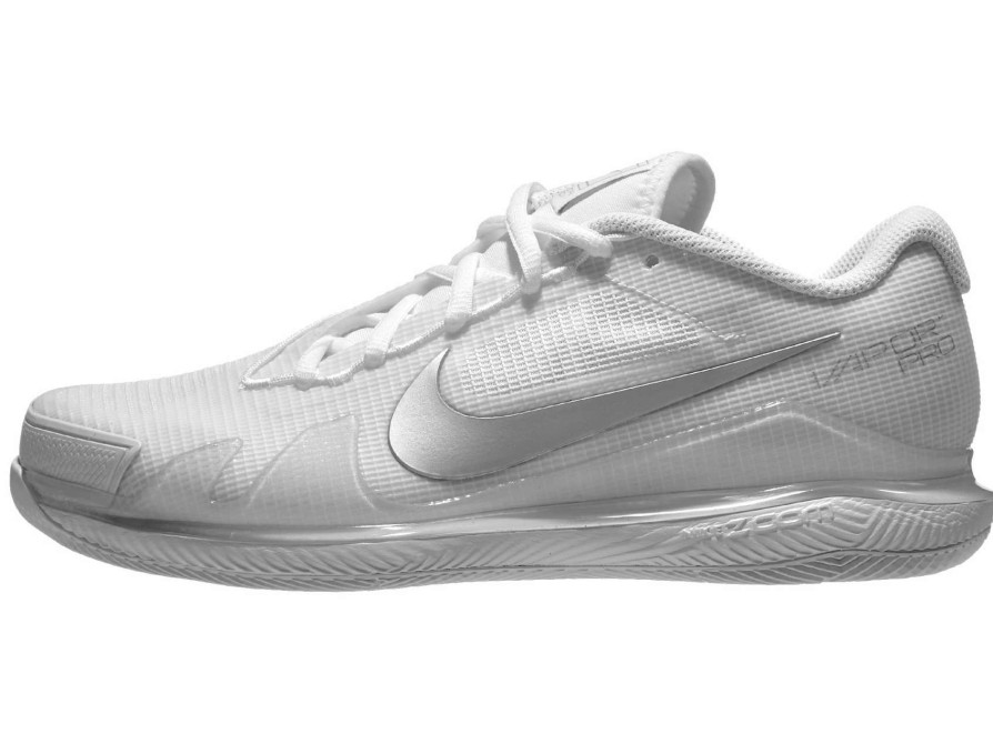 Footwear * | Masters Racket Nike Air Zoom Vapor Pro White/Silver Women'S Tennis Shoes New Arrival